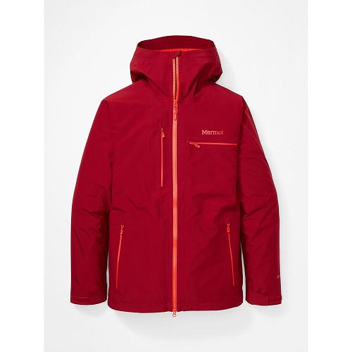 Marmot Cropp River Jackets - Mens Rain Jacket Dark Red CA8234179 Canada